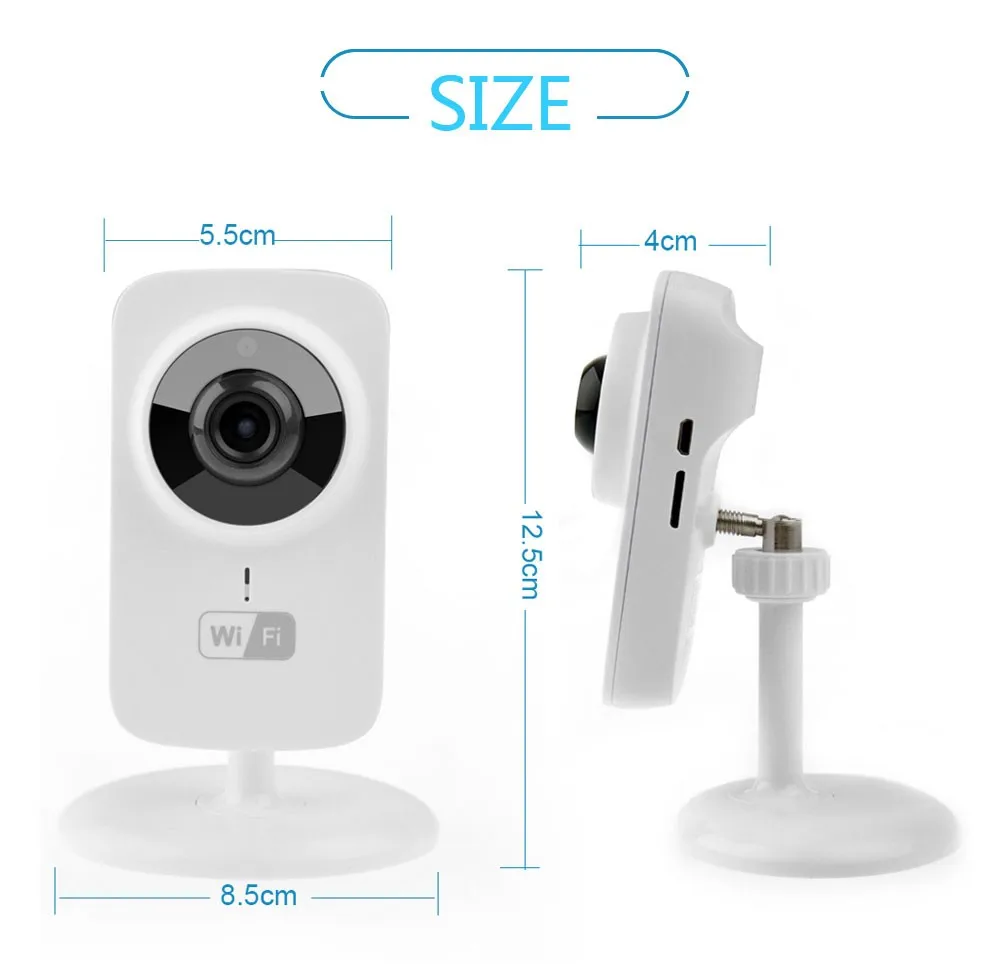 HD Mini Wifi IP Camera Wireless 720P Smart P2P Baby Monitor Network CCTV Security Camera Home Protection Mobile Remote Cam