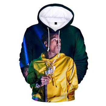 

Blueface Casual Harajuku Men Hooded style 2019 3D Hoodies Men Women Sweatshirt loose 3D rapper blue face Hoodies pullover