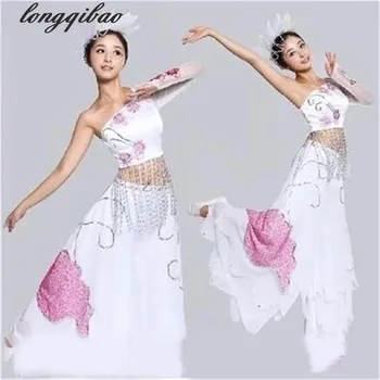 

2019 New women (adult /girls) contemporary youth modern dance white dance performance dressTB756