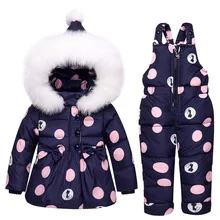 2018 New Infant Baby Winter Coat Snowsuit Bowknot Polka Dot Duck Down Toddler Girls Outfits Snow Wear Jumpsuit Hoodies Jacket newborn boys girls romper winter toddler jumpsuits wear warm cute down jacket hoodie infant boy snowsuit snow coat 1 2 year 18m