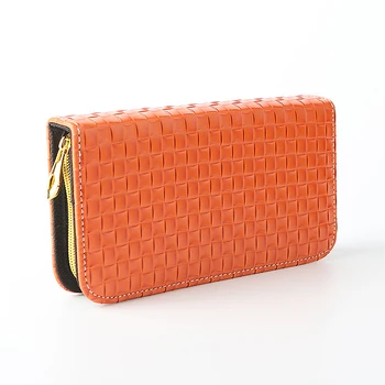 

1pc PU Leather Zipper Tartan Design Pattern Hair Scissors Bag Salon Barber Orange Hand carry Portable Hairdressing Tools UN725