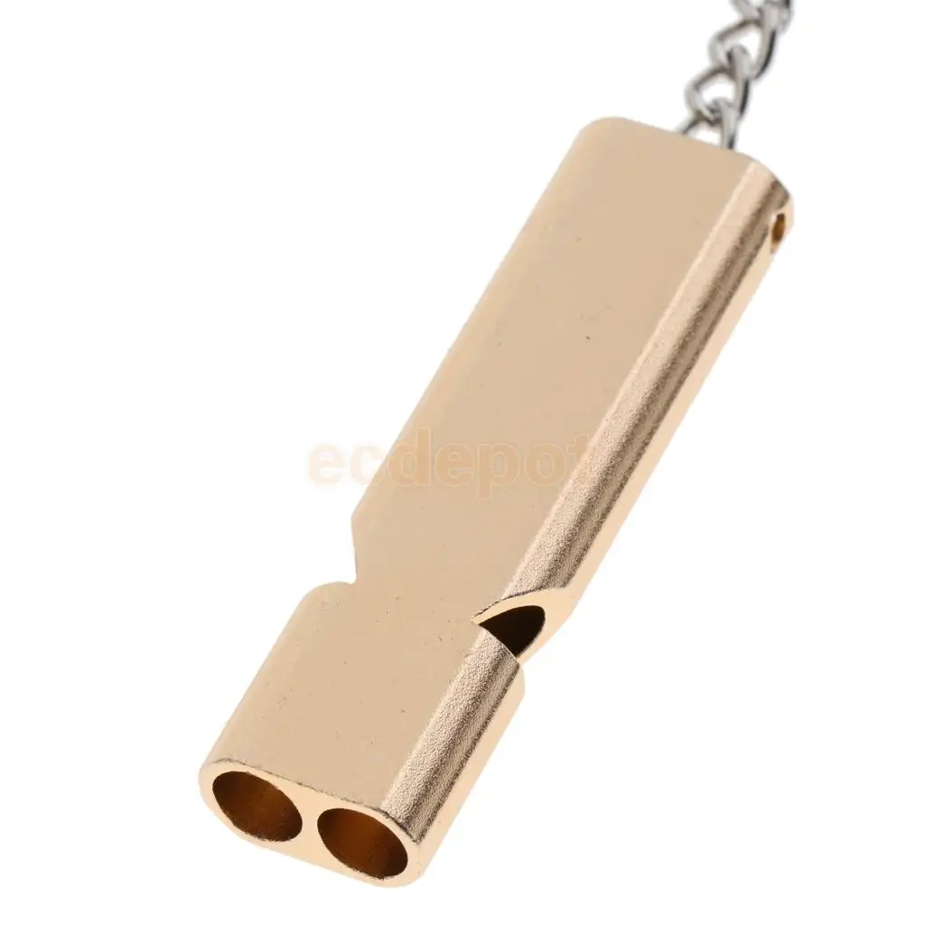 2Pcs Outdoor Double Tube Emergency Survival Whistles for BIrd Parrot Dog Pet Training ( Random Color )
