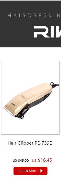 RIWA моющийся триммер для волос светодиодный перезаряжаемый Электрический Резак для волос Машинка для стрижки волос RE-6305