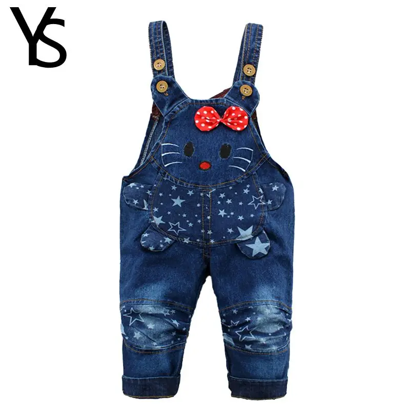 9M 24M Baby Girl Clothes Bebe Boy Overalls Hello Kitty Long font b Pants b font