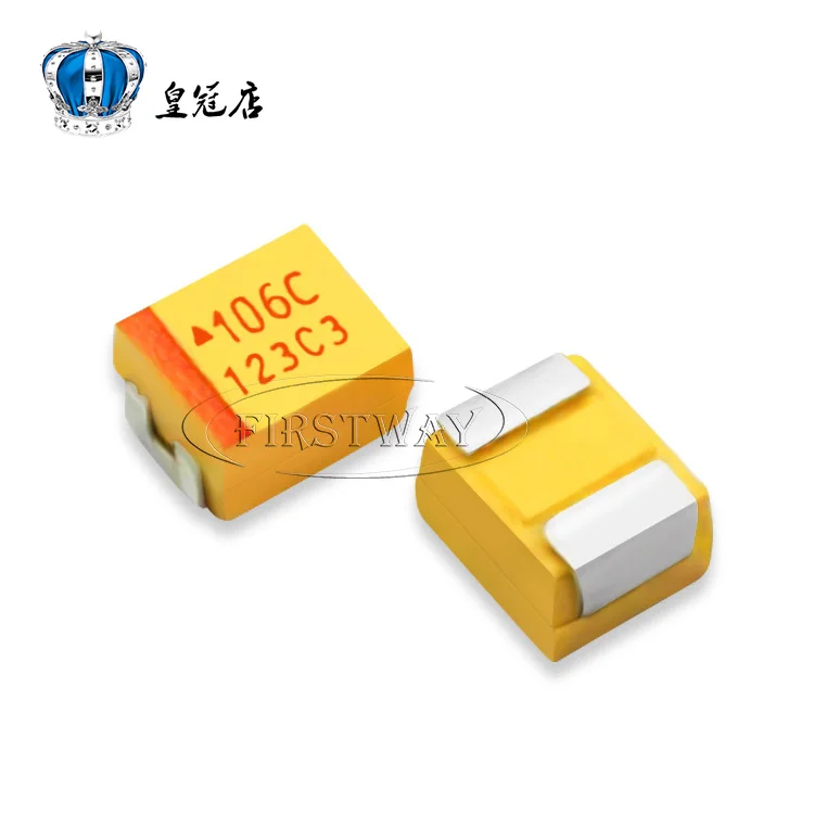 100 шт./лот SMD Танталовый конденсатор 106C 10 мкФ 16V Тип B 3528 1210 танталовый Полярный |
