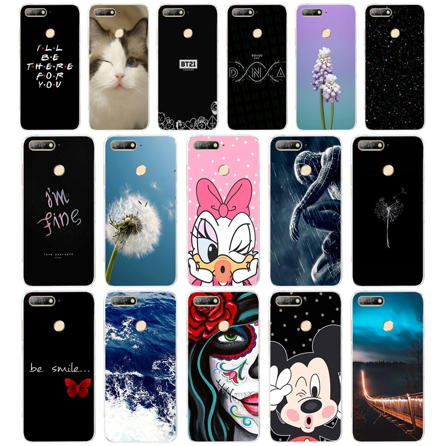 

14 For Huawei Honor 7C Case Cover 5.7" Soft TPU Silicone Bumper Honor 7C Cases for Huawei Honor 7C AUM-L41 Phone Case Back Cover