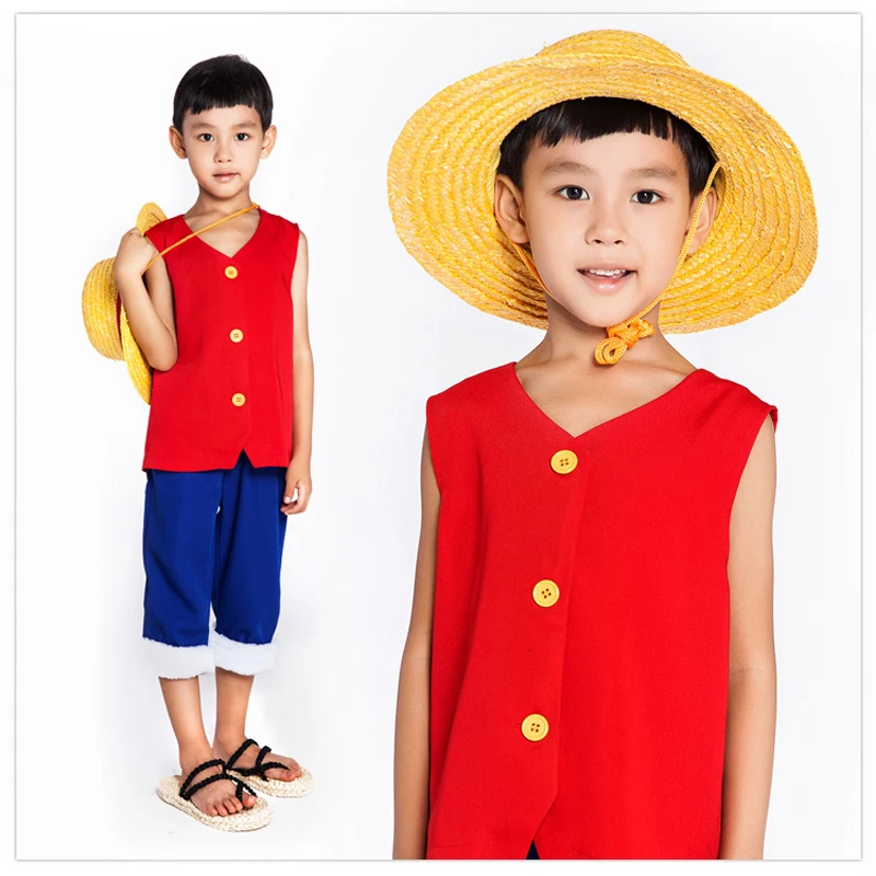 One piece Cosplay Costumes Monkey D Luffy 1st Cosplay T Shirt Clothes