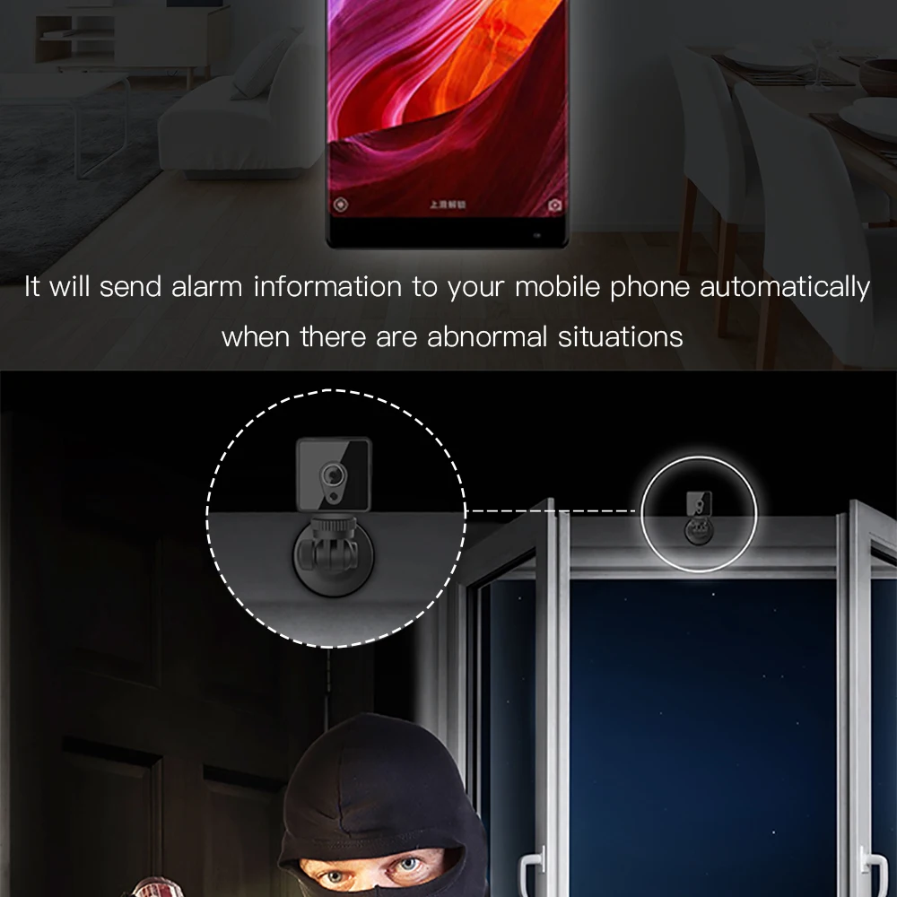 Мини-камера Camsoy S1 H.264 WiFi Cookycam 1080P HD IP P2P с функцией ночного видения, с дистанционным монитором, домашняя камера безопасности