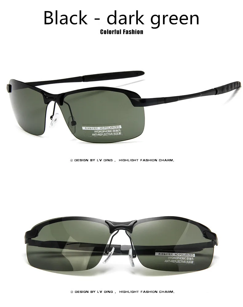 2019 Для мужчин поляризованных солнцезащитных очков магний-алюминиевый рама автомобиля мужские солнцезащитные очки для вождения