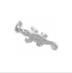 

100 pcs shinning silver 3D alligator charm jewelry
