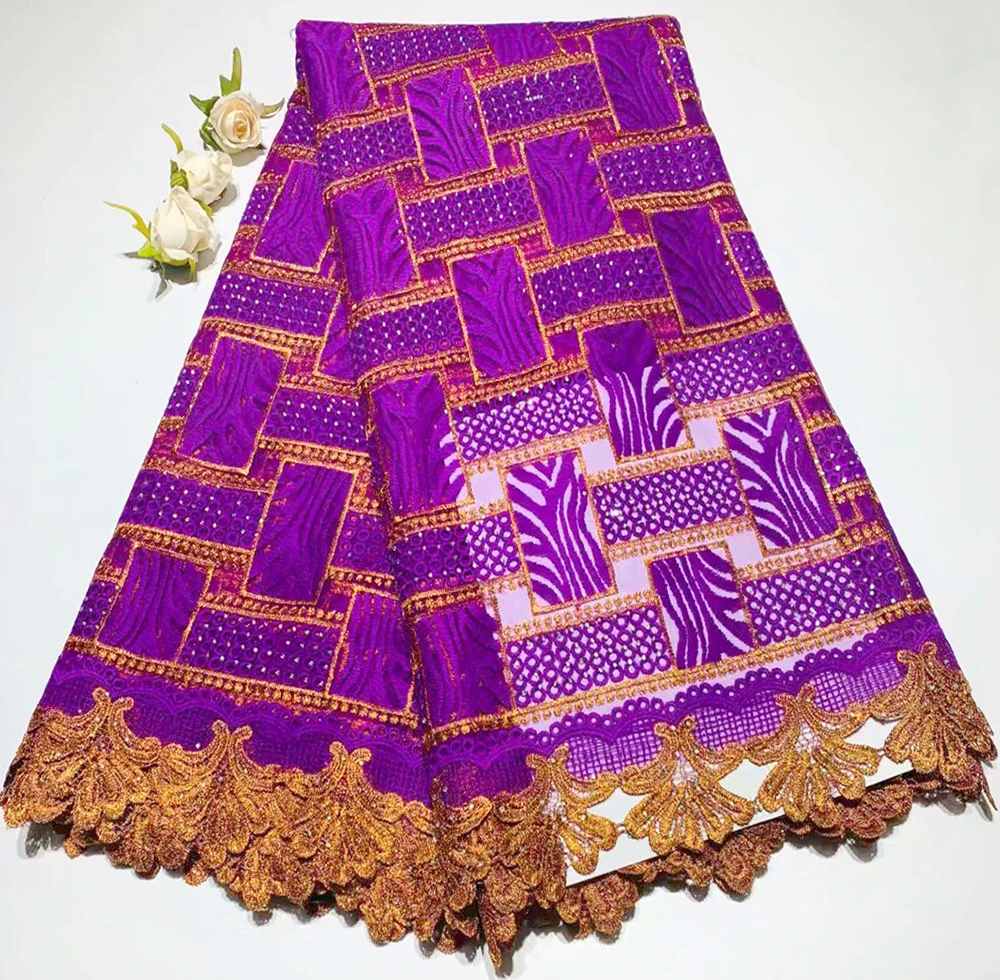 

Nigerian Lace Fabric 2019 High Quality african Lace Fabric With Stones Lace Material For Tulle Lace African Dresses