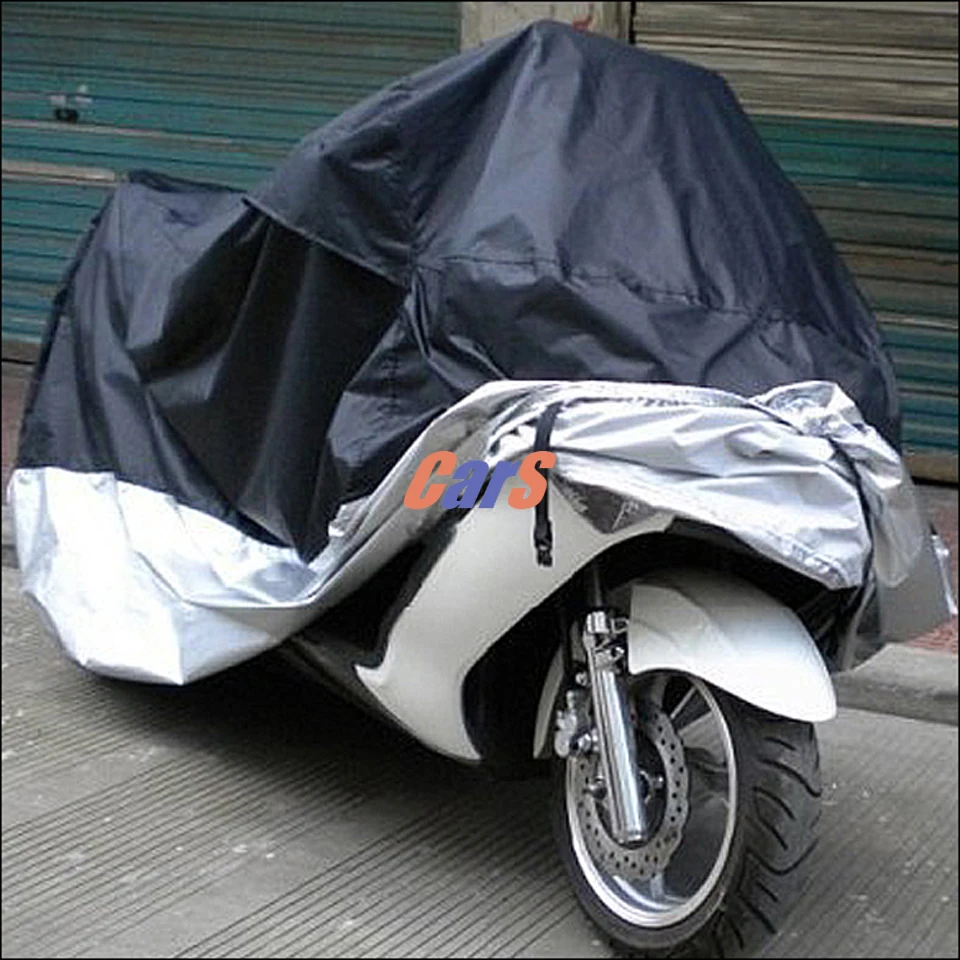 Black Motorcycle Cover XXXL Waterproof Rain Dust UV Snow Protector StreetBike