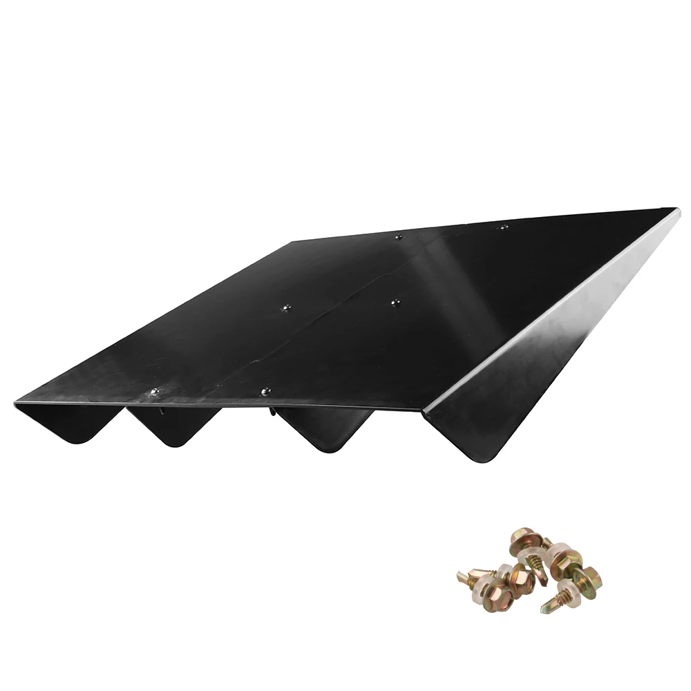

22" x 21" ABS Universal Rear Bumper 4 Fins Diffuser Fin Black For Honda Acura SSW013-BK