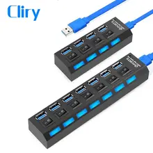 Cliry высокоскоростной мини usb-хаб 3,0 Супер Скоростной 5 Гбит/с 4/7 портами портативный сплиттер