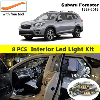 

8 Pcs White Canbus led Car interior lights Package Kit for Subaru Forester 1998 - 2017 2018 2019 led interior Reading lights