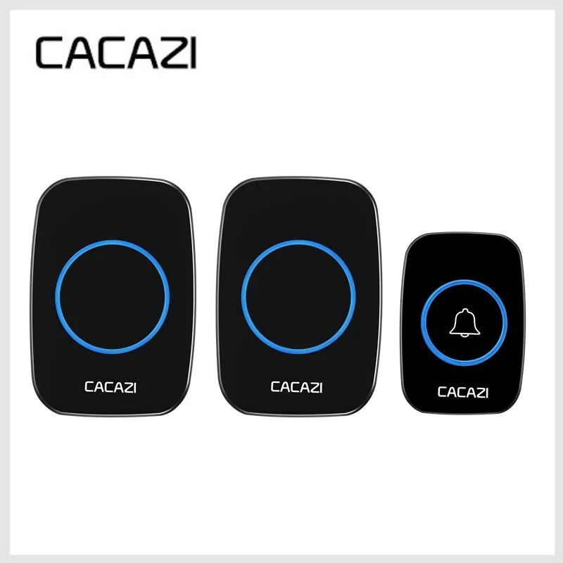 CACAZI AC В 240-300 в беспроводной дверной звонок водостойкий 100 м Диапазон дверной звонок Низкая цена Высокое качество дома 38 курантов дверное
