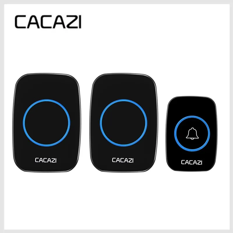 CACAZI AC 100 240 в беспроводной дверной звонок водонепроницаемый дальность 300 м низкая