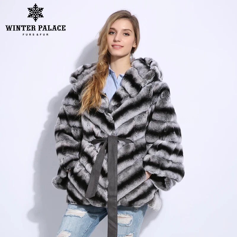 Billig 2018 Winter pelzmantel Mode neue rabblt pelzmantel Casual rex rabblt pelz mantel Solide echt rex rabblt pelzmantel oansatz WINTER PALACE