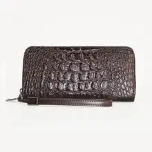 2016 Fashion Designer Crocodile Motif Alligator En Cuir Portefeuilles Marque Hommes Femmes Long Portefeuille Solide Fermeture Éclair Porte-Monnaie Porteurs