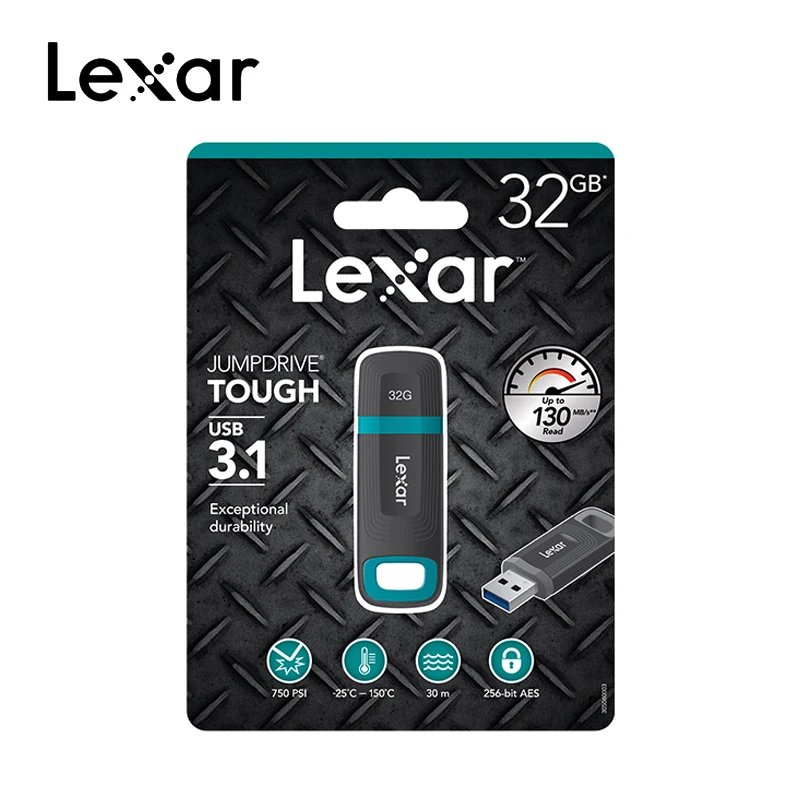 Lexar USB флеш-накопитель 32 Гб 64 Гб 128 ГБ USB3.1 высокоскоростной водонепроницаемый промышленный флеш-накопитель карта памяти