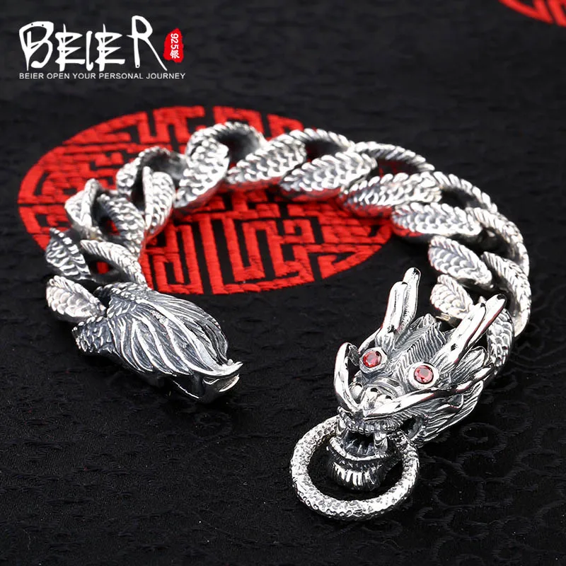 Domineering dragon link chain Beier 925 sterling silver bracelet Zircon animal hand chain man bracelet SCTYL0096 цена Domineering dragon link chain Beier 925 sterling silver bracelet Zircon animal hand chain man bracelet SCTYL0096 цены онлайн