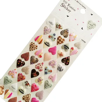 

24pcs/lot Cute 3D heart style DIY Multifunction PVC sticker label stickers Scrapbooking School Office Stationery