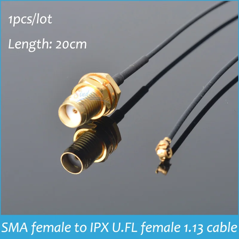 

Sindax SMA adapter SMA female nut bulkhead to IPX U.FL female connector 1.13 cable pigtail 20cm