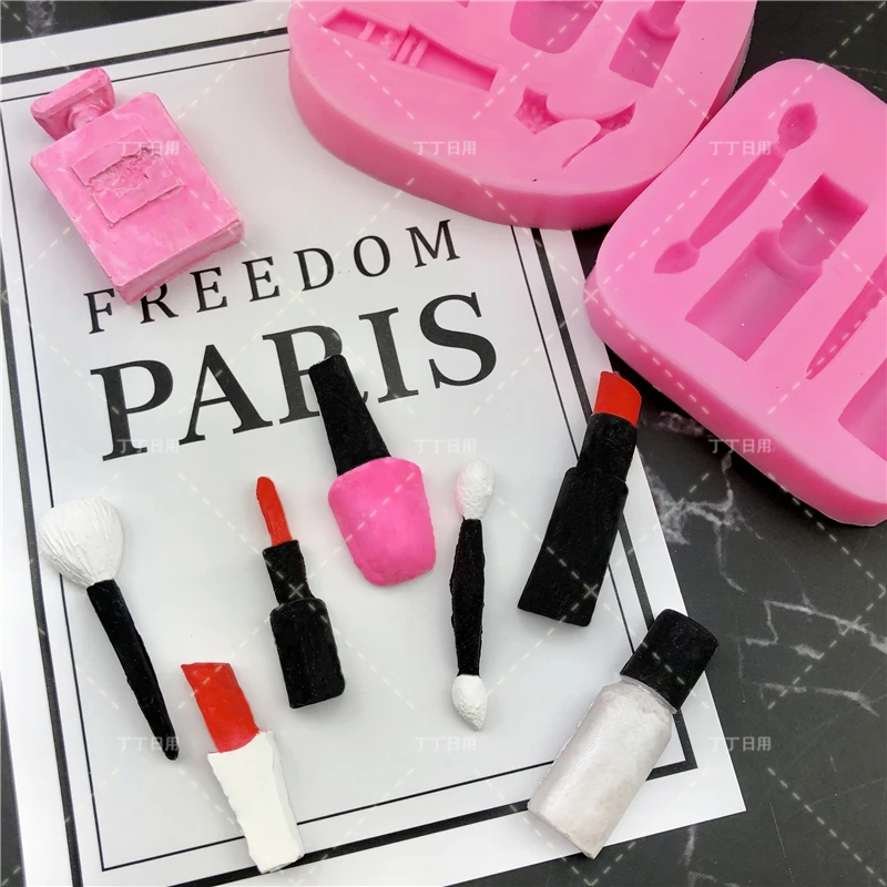 

Lipstick Shape Cake mold Silicone Cosmetics Fondant Mold DIY Cake Decoration Makeup Tools Design House tool Cake Mould