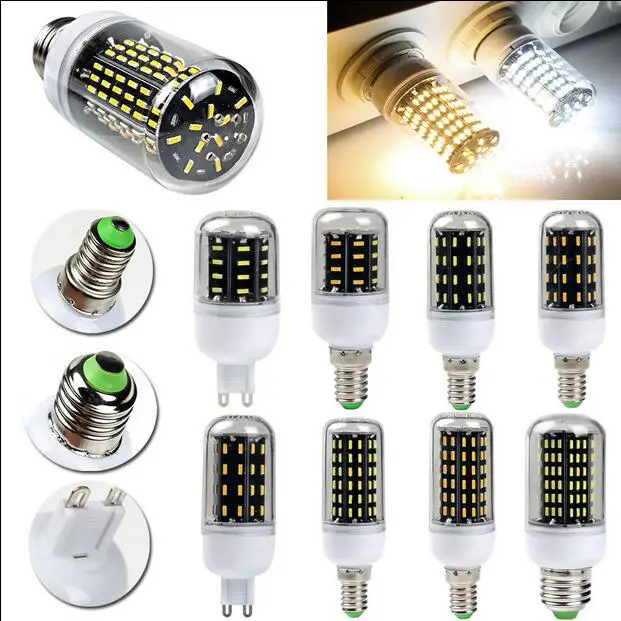 4014 SMD светодиодная лампочка-Кукуруза E27 E14 G9 9 Вт/15 Вт/25 Вт/30 Вт 36/56/72/96/138