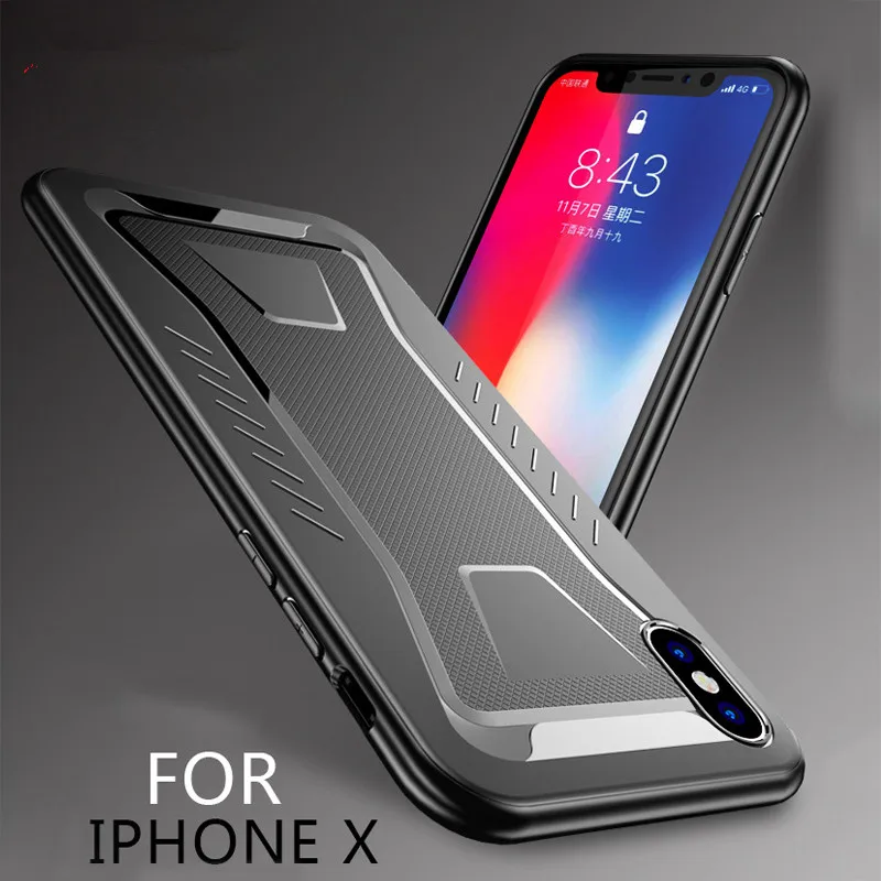 Чехол из ТПУ с рассеиванием тепла для iPhone X 8 Plus мягкий матовый силиконовый чехол
