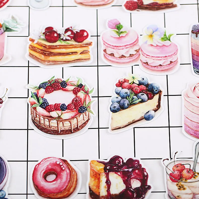 20 Pcs/Pack Food Donut Dessert Cake Scrapbooking Stickers Decorative Sticker DIY Craft Decoracion Journal Photo Albums