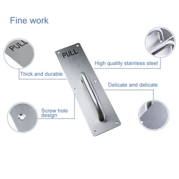 

2019 Stainess Steel Door Handle Pull Push Plate Commercial Door Handle for Offices Hotels Cafe