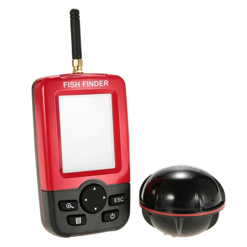 عمق السمك مكتشف مع 100 متر اللاسلكية المحمولة سونار الاستشعار أسلم fishfinder ل بحيرة البحر و الصيد ليلا 125 كيلو هرتز الذكية