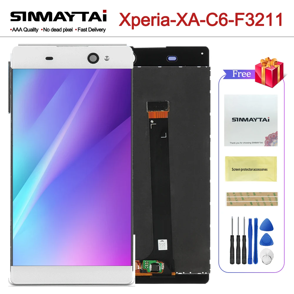 Новый ЖК-дисплей C6 6 0 дюйма для SONY Xperia XA Ultra сенсорный экран с рамкой F3211 F3212 F3215 F3216 |