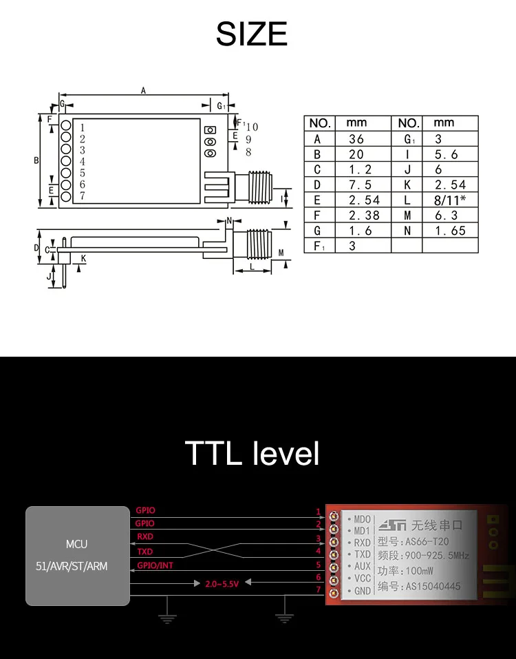 915 мГц SI4463 | SI4432 Pass-through Модуль UART Беспроводной последовательный Порты и разъёмы приемопередатчик данных модуль 2200-метровое расстояние