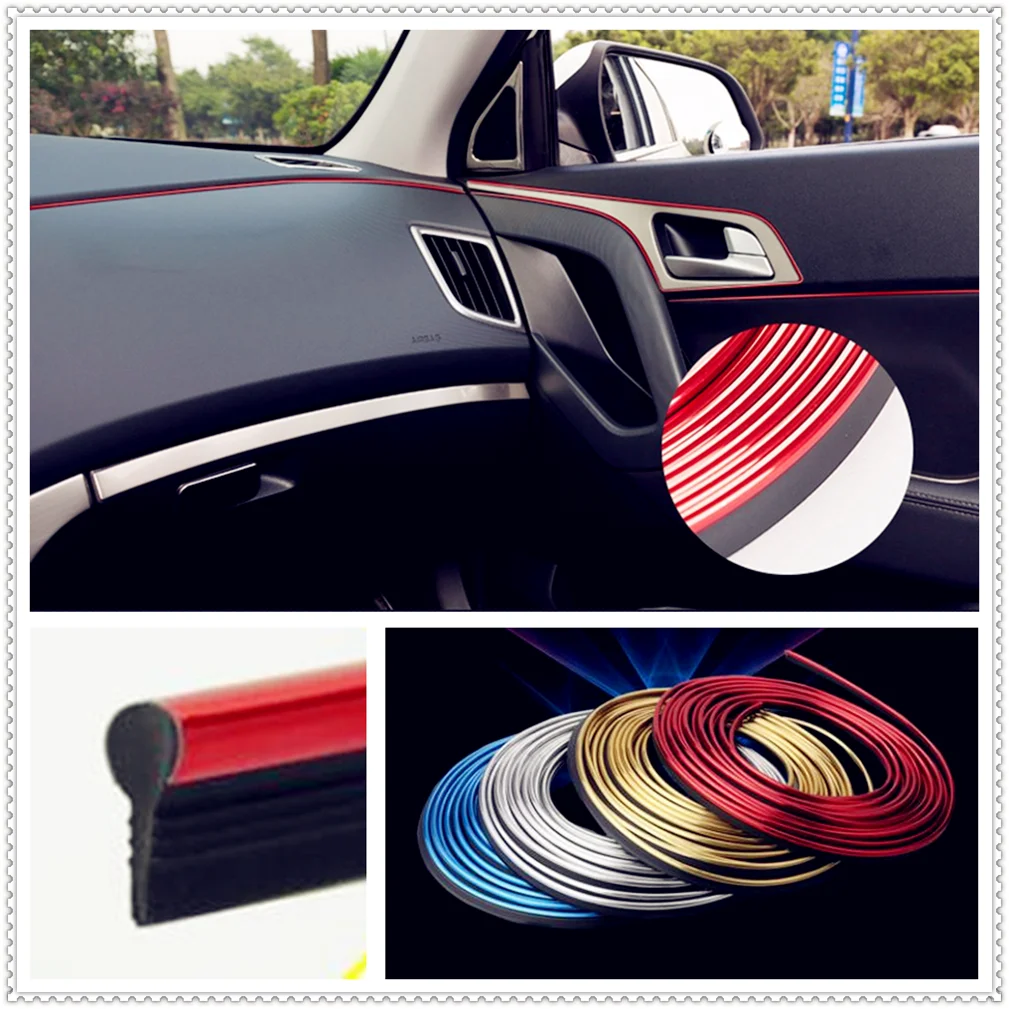 Car interior Decoration thread line Insert Strip Accessories for