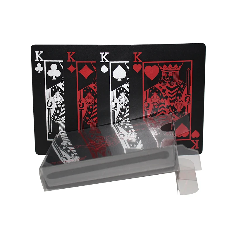 New Frosted Waterproof Pvc Plastic Poker Playing Cards Black And Red