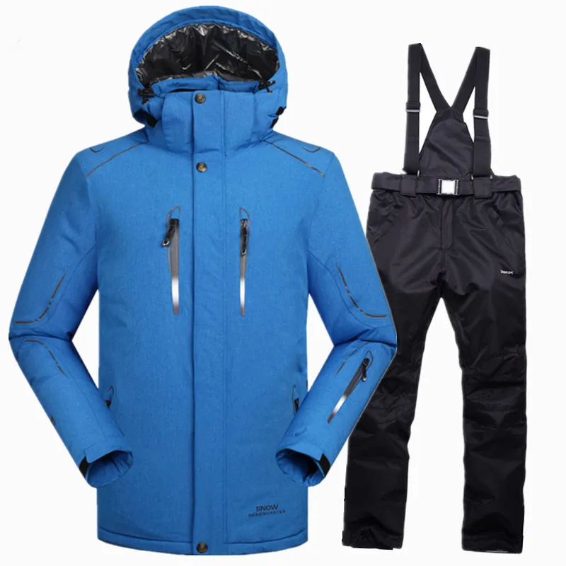 SAENSHING سوبر الدافئة الشتاء بدلة تزلج الذكور للماء 10000 على الجليد الدعاوى الرجال تنفس التزلج سترة تزلج على الجليد بانت