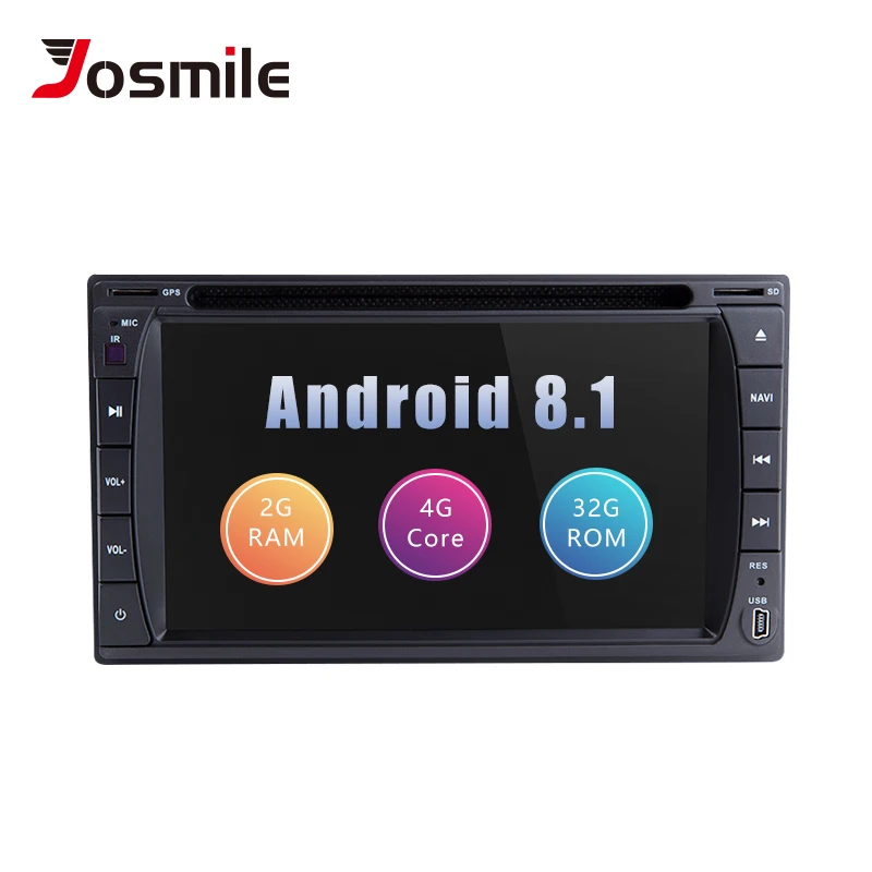 

Josmile Android 8.1 Universal 2 Din Car Radio Car Multimedia Player DVD GPS Navigation Tape Recorder Stereo Head unit 173mm*98mm