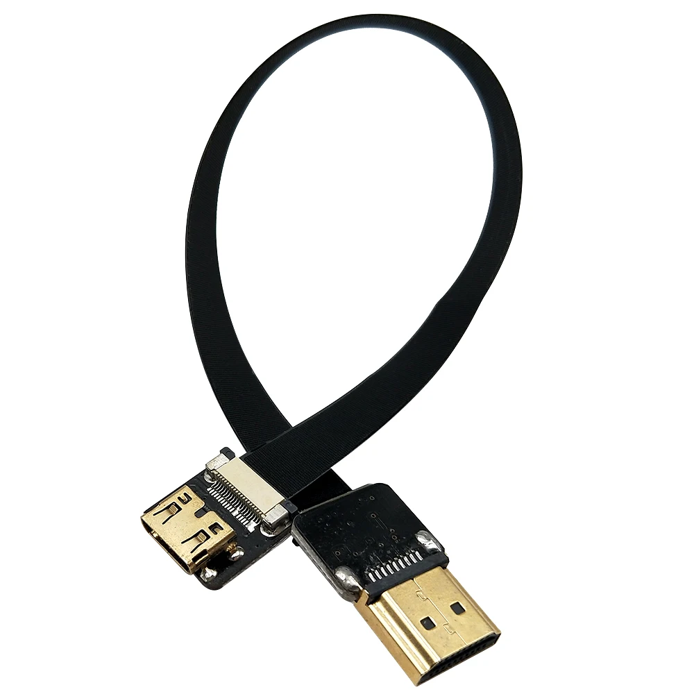 Danspeed m/f ذكر إلى أنثى hdmi النوع a إلى ميني hdmi hdtv fpc شقة الكابل ل fpv hdtv 20 سنتيمتر