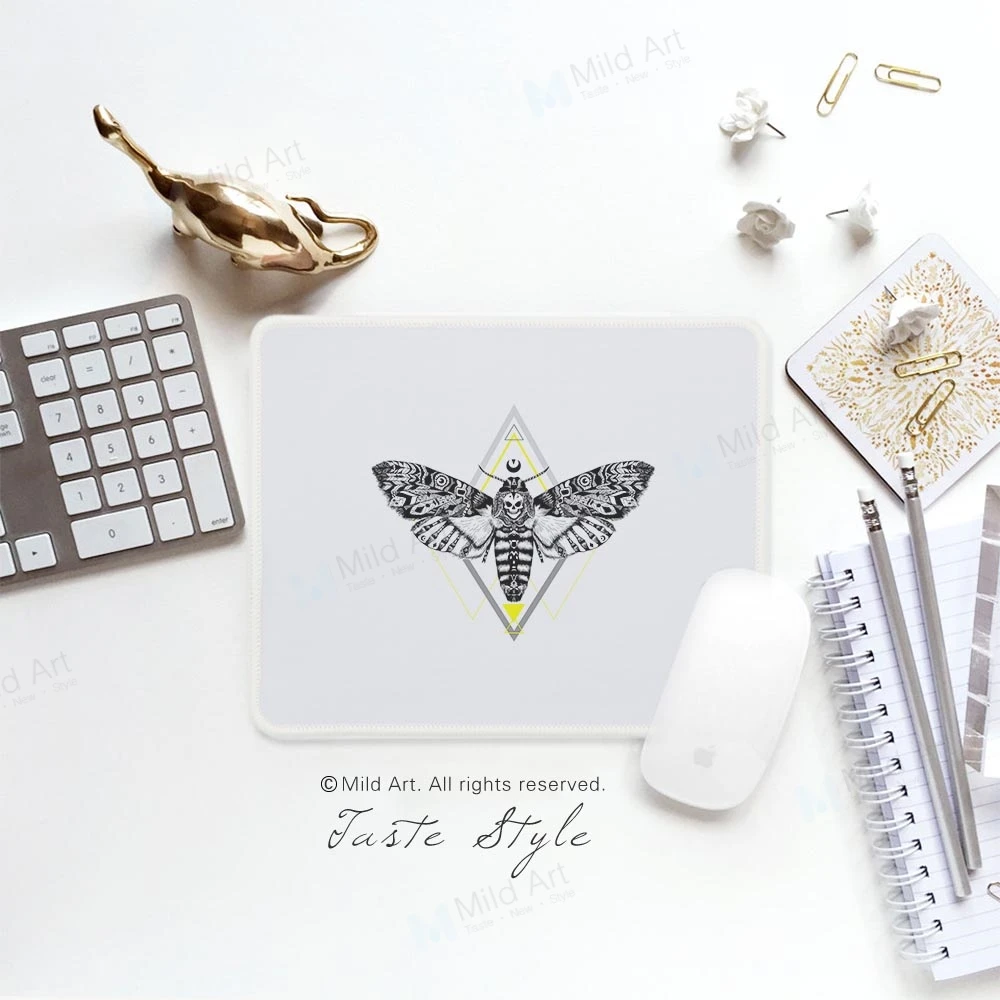 

Indian Animals Tattoo Deer Lion Owl Wolf Cool Design Geometric Art Prints Creative Gifts PC Gamer Gaming Computer Mouse Pad Set