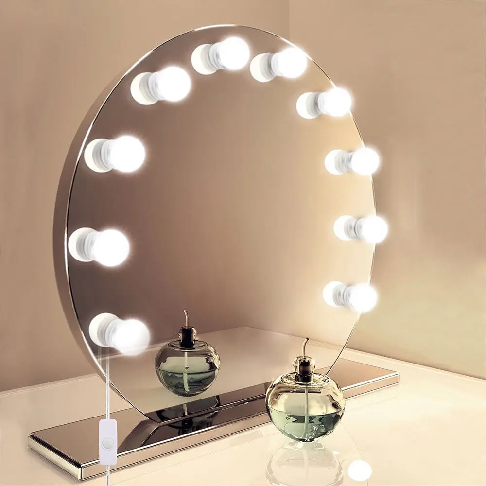 

10 LEDs Makeup Mirror Light Bulbs Adjustable Lamp for Bedroom Dressing Table Salon Comestics Lights Kit Lighting String AGU13D1
