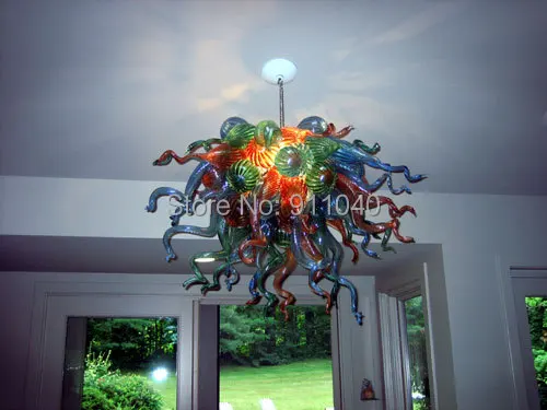 

vingate design Chandeliers Multicolor Chihuly Style Small Led Hand Blown Glass Chandeliers-LR427