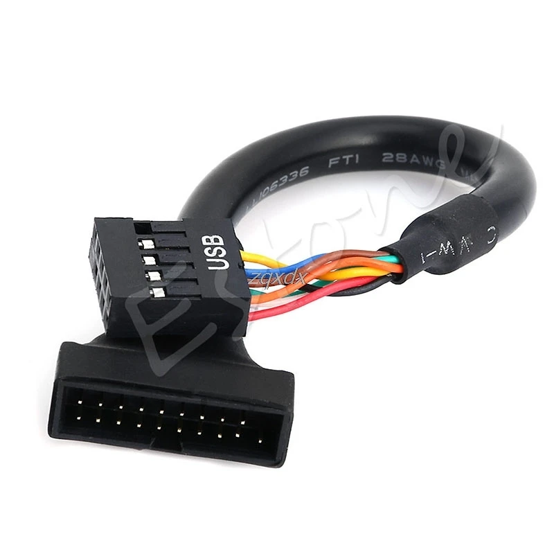 19/20 Pin USB 3,0 Женский до 9 Pin USB 2,0 папа материнская плата адаптер Шнур Прямая поставка