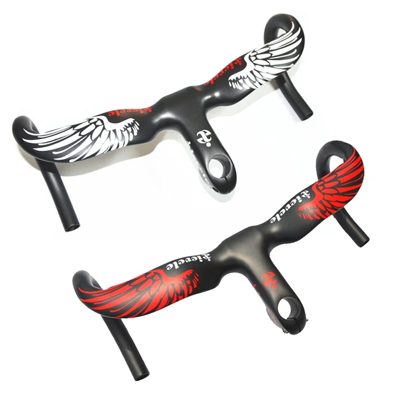 

Full Carbon Fiber Bike Handlebar Bike Accessories Integrated Road MTB Handlebar Stem Computer Holder 400/420/440mm 28.6mm