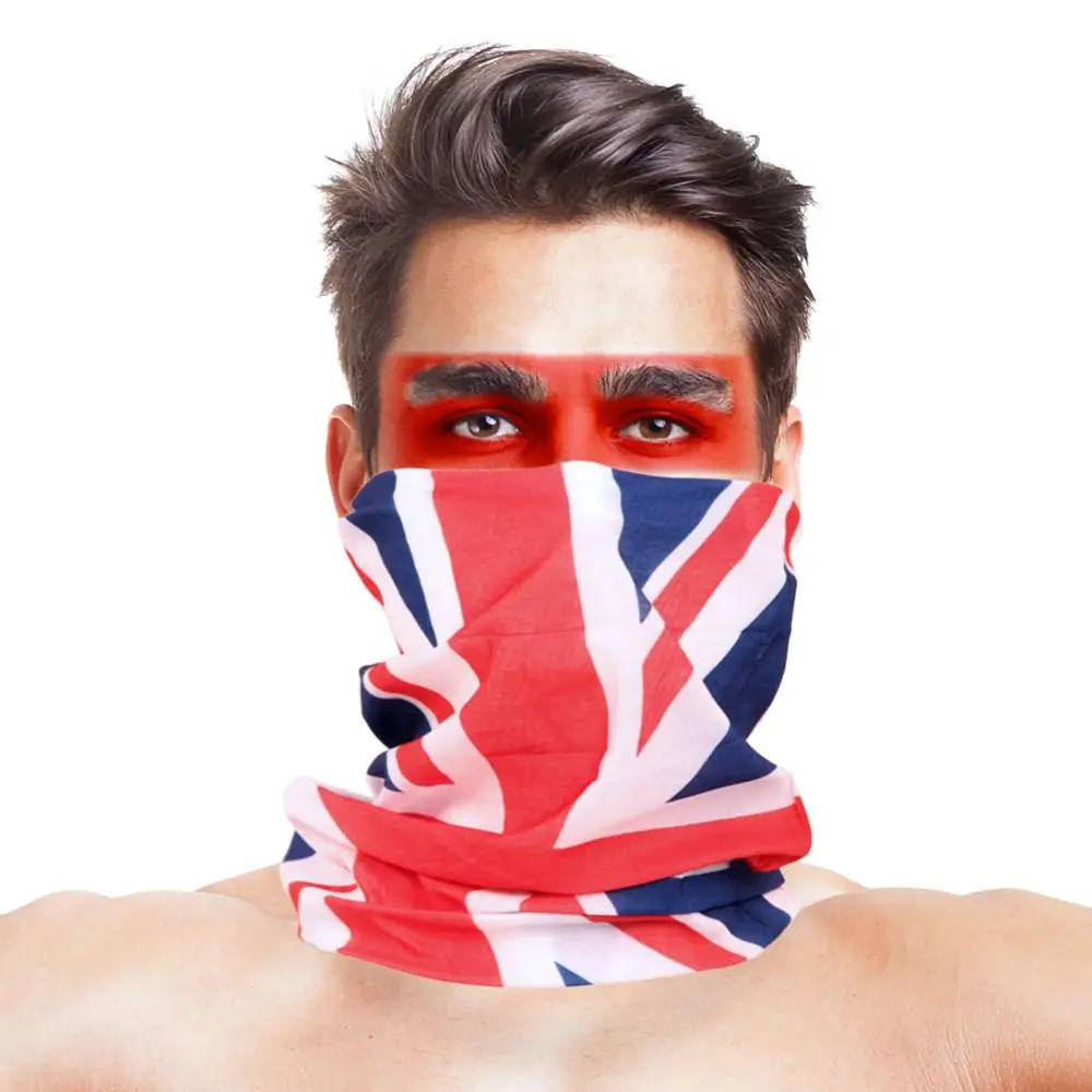 High-Jump Outdoor Hiking Bandana Flag Scarves Polyester Windproof UV Protection Face Mask Climbing Hiking Cycling Skiing Bandana