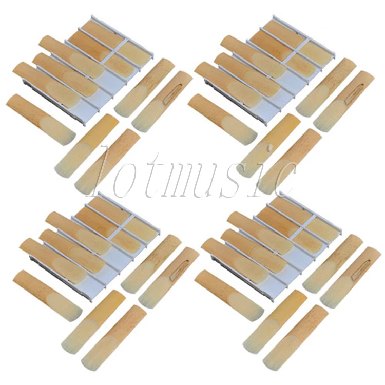 4Sets Tenor Saxophone 2 1/2 Size Reeds Plastic Box Sax Reeds For Bb