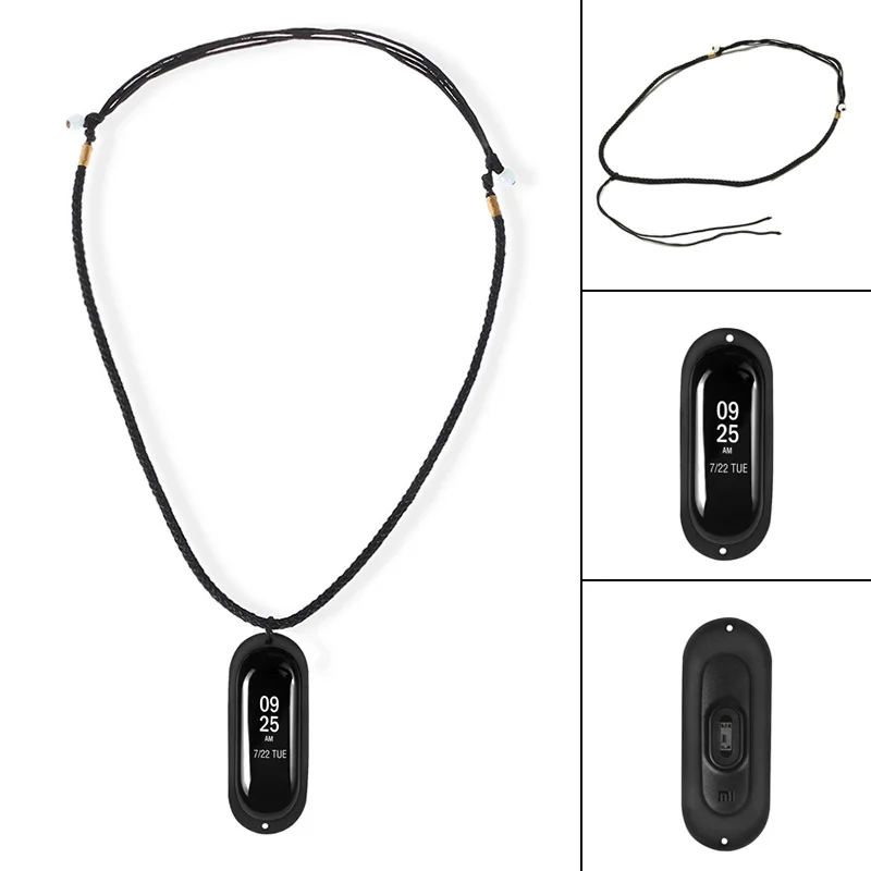Подвеска для ожерелья из силикона держатель с ремешком Xiaomi Mi Band 3