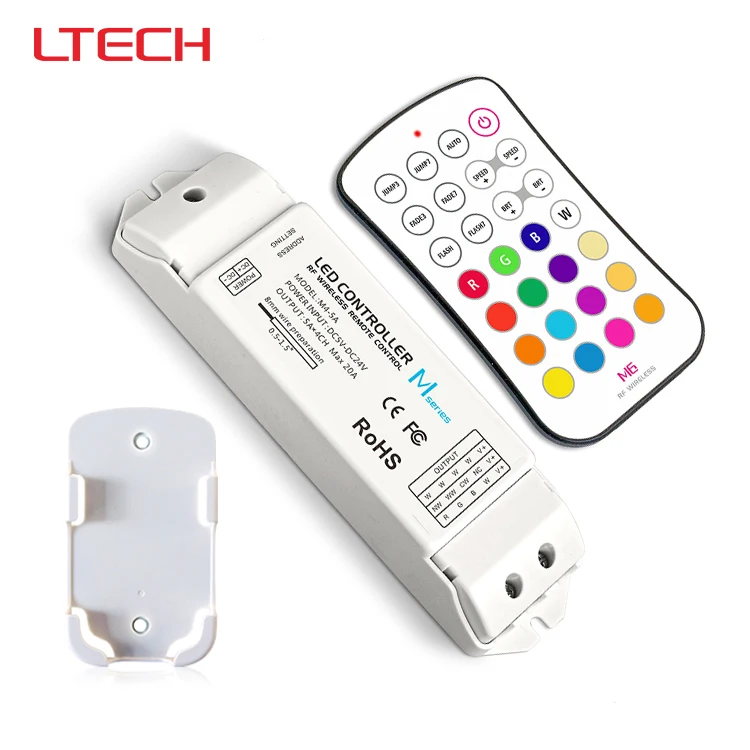 

M6+M4-5A,M6 touch rf remote with M4-5A CV receiver led dimmer controller,DC5V-DC24V input,5A*4CH max 20A output