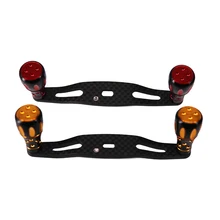 Металлические ручки Рыболовная катушка из углеродного волокна рукоятка Кривошип гайка в виде пластины винтовая крышка для Мультипликаторная Катушка для спиннинга колеса рыболовные снасти аксессуар